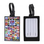 Colorful Flexible Soft PVC Rubber Travel Luggage Tags for Baggage Bags Suitcases Backpacks With Custom Logo for sale