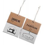 CMYK Debossed Logo Kraft Paper Hang Tags , Youfu Brown Paper Tags With String for sale