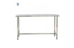 China Silver Stainless Steel Lab Bench 850mm Height Workstation Table Firm Structure supplier