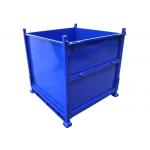 Stackable Metal Steel Stillage Cage Container With Solid Side 1T-2T Load for sale