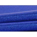Blue Pvc Glitter Fabric With Cloth Bottom , Special Textile Leather Sparkle Glitter Fabric for sale