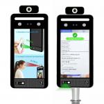 8 Inch IPS Qr Barcode Reader Face Temperature Measuring Machine for sale