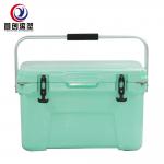 Customized Rotomolded Cooler Box In Green UV Resistant With Handle for sale