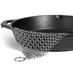 8  X 6  SS 316 Metal Mesh Curtains Chainmail Scrubber For Cleaning Cast Iron Pan for sale