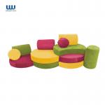 Kid'S modular foam play couch Furniture Circle Sofa With Micro Suede Fabric for sale