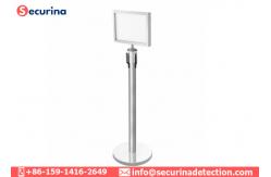 China Horizontal Vertical Sign Holder Frame For Queue Barrier Stanchion Pole Racks supplier