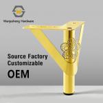 Luxury Metal Cabinet Feet Sofa Support Legs with Anti-Slip Pads Heavy-Duty Easy-Install Furniture Hardware Accessories for sale