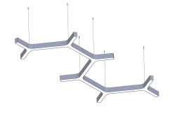 China Branch Linear Suspension Lighting Customized LED Light For Office And Home supplier