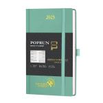 Green Color Poprun Student Weekly Planner 2023 Customization Agenda Ivory Paper for sale
