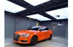 China Cars scratch resistant vinyl wrap swipeable Matte Metallic Orange Wrap supplier