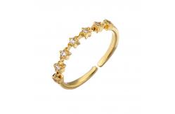 China Opening Gold Plated Womens Rings 24k Gold Promise Rings Customize supplier
