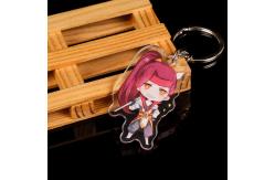 China Manufacturer Cartoon Pattern Printed Acrylic Keychains Caricatur Cartoon Character Cute Charm Acrylic Keychains supplier