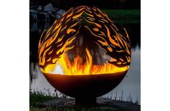 China Patio 100cm Backyard Creations Sphere Fire Pit ISO9001 Steel Hemisphere supplier