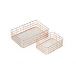 Golden Grid Electroplate Wire Mesh Storage Baskets For Makeup Chicken Food for sale