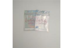 China Customized Smell Proof Cosmetic Holographic Plastic  Seal Eyelash Lipgloss Packaging Mylar Bag supplier