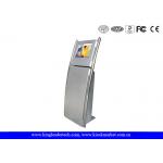 Customizable Information Touch Screen Kiosk Stand With Two Stainless Steel Poles for sale