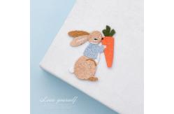 China Adorable Rabbit Iron-On Patches – Personalized Design, Washable & Multi-Surface Friendly supplier