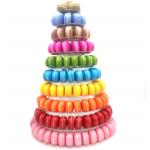 Retail online order 10 tier macaron tower stand for display with Acrylic base for sale