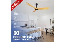 China Electric Power 3 Solid Wood Ceiling Fan Energy Saving Remote Control supplier
