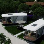 8.5m Camping Capsule Portable Prefab Home Modular Prefabricated Space Capsule House for sale