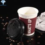 Matt Lamination ripple coffee cups 8Oz Hot Cups With Lids for sale