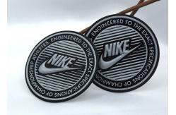 China Embossed Round Nike Logo TPU 3M Reflective Labels For Sweatpants supplier