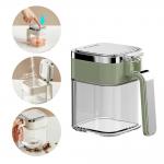 Household Kitchen BBQ Food Seasoning Powder Spices Pot Storage Box Wholesale Glass Spice Jars Container With Stainless Steel Lid for sale