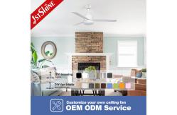 China 6 Speeds Remote Control 52 Modern Dimmable LED Ceiling Fan With Led Light supplier