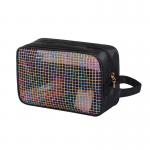 Travel Zipper Washing Mesh Polyester Cosmetic Bag for sale