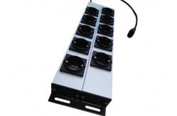 China 10 Way European Power Strip Multi Outlet AC Power Distribution With Aluminum Housing supplier