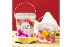 China 280ml 500ml 1000ml PP Airtight Biscuit And Cookie Jars Plastic Party Bucket Container supplier