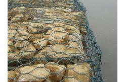 China 60x80mm Stone Cage Wire Mesh Low Carbon Steel Riverbed Stabilization Gabion Pad supplier