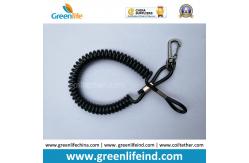 China Elastic Spiral Construction Field Stopdrop Tooling Coil Lanyard Cable w/ Press-in Hook supplier