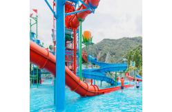 China Amusement Splash Water Playground Fiberglass Water Slides For Theme Park supplier