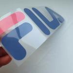 Custom Imitate Ice Semi Transparent Glossy TPU Logo Heat Transfer Label for Clothes for sale