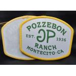 Lock Edge Round Shape Heat Transfer Badge Custom Made Embroidered Patches for sale