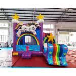 Children Unicorn Bouncy Castle Slide Inflatable Bounce House Combos for sale