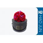 New Arrival High Quality Round Black Cardboard Decorative Flower Boxes Kraft Paper Gift Box for sale