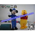 Plush Advertising Mascot Costume , Mickey And Winnie Mascot