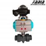 Pvc  Pneumatic Operated Ball Valve Soft Seated Valves Pneumatic Ball Valve for sale