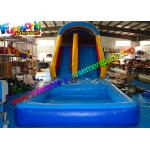 Family Size Outdoor Inflatable Water Slide ,  Climbing Slide With Pool  For Kids for sale