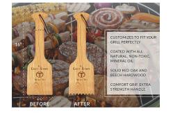 China Bristle Free Natural Wooden BBQ Tools And Accessories Grill Scraper supplier