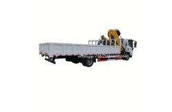 China ISuzu Mobile Truck Mounted Crane 5 Tons Folding Arm 6 Speed Transmission supplier