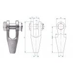 38mm Wire Rope End Stop With Cotter Pin , Open Spelter Socket