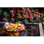 Non Stick Round Shape BBQ Tools Roasting Pan Rust Resistant Grill Basket Foldable