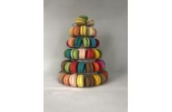 China Stackable Plastic Macaron Packaging Christmas Tree 6 Tier Macaron Stand supplier