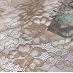 Yellow Lilac Flowers Embroidered Mesh Lace Fabric 150cm width for sale