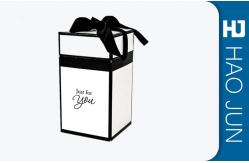 China Custom Cardboard Candle Boxes With Ribbon Handle , Hot - Stamping / Matt Surface supplier