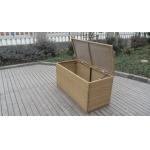 Resin Wicker Storage Box , All Weather Plastic Rattan Cushion Box for sale