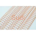 Electroplated Rose Gold 1/2 Twin Loop Binding Wire